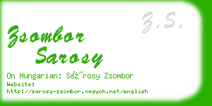 zsombor sarosy business card